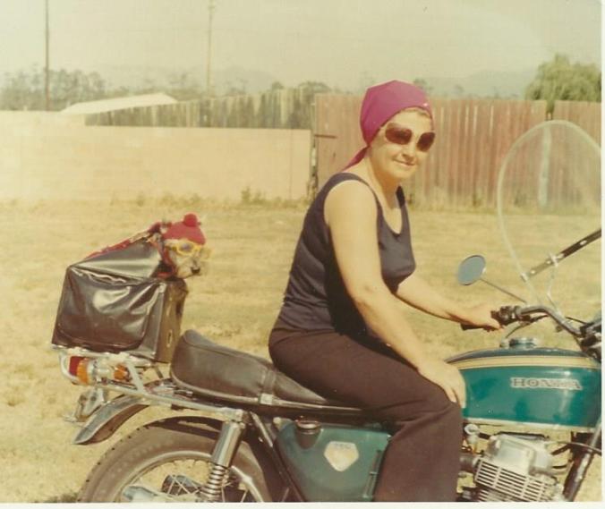 mom on motorcycle